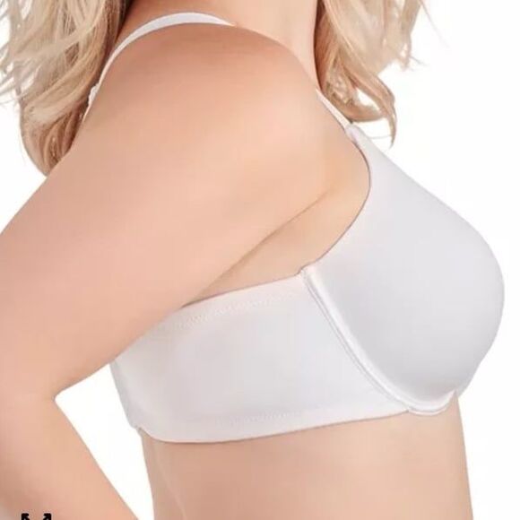 Vanity Fair Beauty Back Smoothing Full-Figure Contour Bra 76380 White 44C NEW - Picture 10 of 11